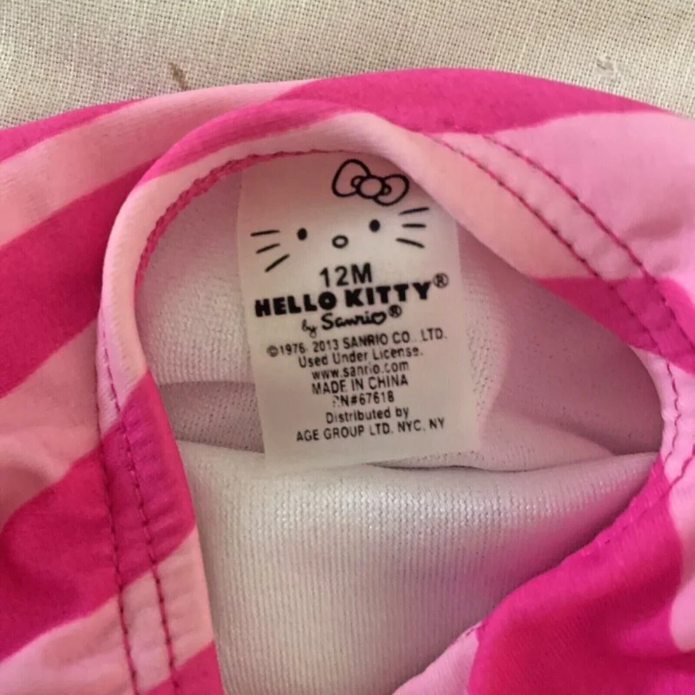 Baby Gap Hello Kitty One Piece Swim Suit Lot size 6-12 mos + swim shirts & tees
